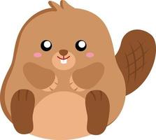 Cute Beaver clipart vector