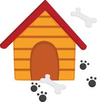 A cute dog house vector