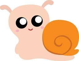 Cute animal snail vector clipart