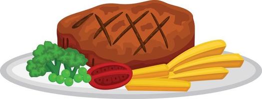 Steak for lunch vector