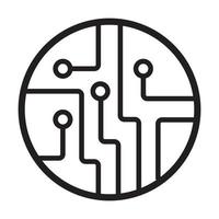 Circuit board, technology outline icon vector. For your website design, logo, app, UI. Vector illustration