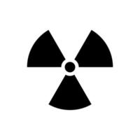 Radioactive threat sign. Black symbol of dangerous radiation and great destruction. Toxic fatal infection for all vector living