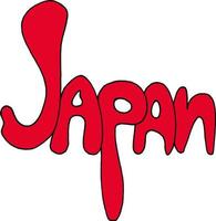 Text Japan on white background. Vector image.