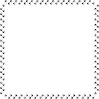 Square frame of black cat tracks. Isolated frame on white background for your design. vector