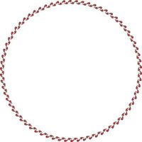 Round frame of red hearts. Isolated frame on white background for your design. vector