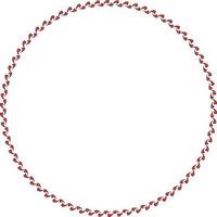 Round frame of red hearts. Isolated frame on white background for your design. vector