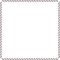Square frame of pink hearts. Isolated frame on white background for your design. vector