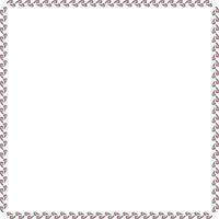 Square frame of pink hearts. Isolated frame on white background for your design. vector