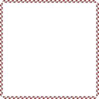 Square frame of red hearts. Isolated frame on white background for your design. vector