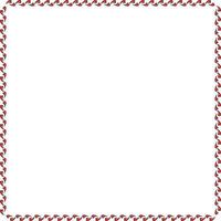 Square frame of red hearts. Isolated frame on white background for your design. vector