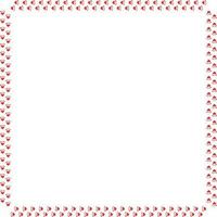 Square frame of red cat tracks. Isolated frame on white background for your design. vector