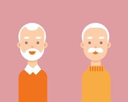 Avatar of old man. Cartoon vector style for your design