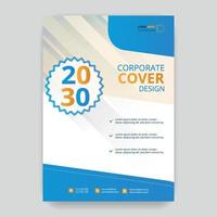 Corporate annual report cover letter page design vector