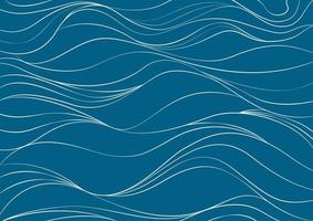 Abstract texture Background template of water, sea, aqua, ocean, river, or mountain. doodle wavy line curve linear wave free form repeat Pattern stripe Ripple. flat vector illustration design