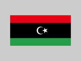 Libya flag, official colors and proportion. Vector illustration.