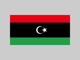 Libya flag, official colors and proportion. Vector illustration.