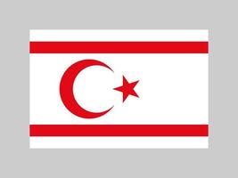 Turkish Republic of Northern Cyprus flag, official colors and proportion. Vector illustration.