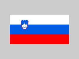 Slovenia flag, official colors and proportion. Vector illustration.