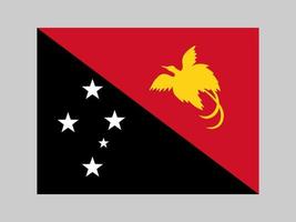 Bandera de papúa nueva guinea, colores oficiales y proporción. ilustración vectorial vector