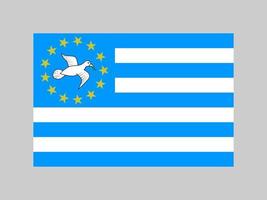 bandera de la república federal de camerunes del sur, colores oficiales y proporción. ilustración vectorial vector