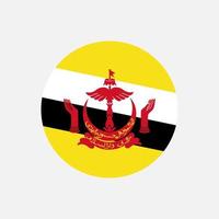 Country Brunei. Brunei flag. Vector illustration.