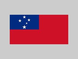 bandera de samoa, colores oficiales y proporción. ilustración vectorial vector