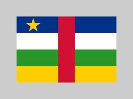 Central African Republic flag, official colors and proportion. Vector illustration.