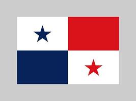 Panama flag, official colors and proportion. Vector illustration.