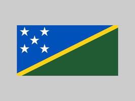 Solomon Islands flag, official colors and proportion. Vector illustration.