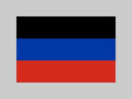 bandera de la república de donetsk, colores oficiales y proporción. ilustración vectorial vector