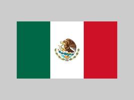 Mexico flag, official colors and proportion. Vector illustration.