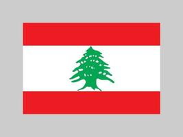 Lebanon flag, official colors and proportion. Vector illustration.