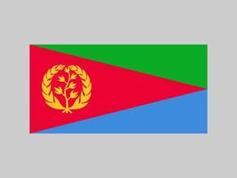 Eritrea flag, official colors and proportion. Vector illustration.