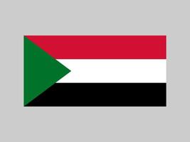 Sudan flag, official colors and proportion. Vector illustration.