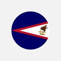 Country American Samoa. American Samoa flag. Vector illustration.