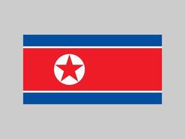 North Korea flag, official colors and proportion. Vector illustration.