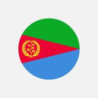 Country Eritrea. Eritrea flag. Vector illustration.