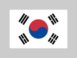 South Korea flag, official colors and proportion. Vector illustration.