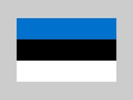 bandera de estonia, colores oficiales y proporción. ilustración vectorial vector