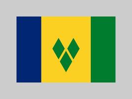 Saint Vincent and the Grenadines flag, official colors and proportion. Vector illustration.