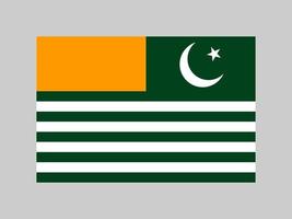 Azad Kashmir flag, official colors and proportion. Vector illustration.