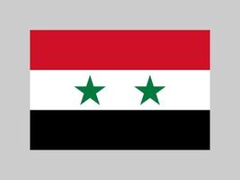 Syria flag, official colors and proportion. Vector illustration.