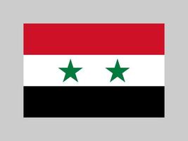 Syria flag, official colors and proportion. Vector illustration.