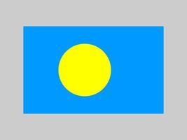 Palau flag, official colors and proportion. Vector illustration.