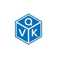 QVK letter logo design on black background. QVK creative initials letter logo concept. QVK letter design. vector