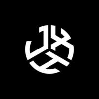 diseño del logotipo de la letra jxh sobre fondo negro. jxh concepto creativo del logotipo de la letra inicial. diseño de letra jxh. vector