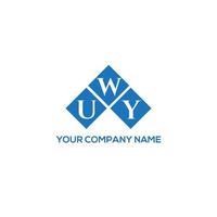 UWY letter logo design on white background. UWY creative initials letter logo concept. UWY letter design. vector