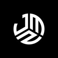 diseño del logotipo de la letra jmz sobre fondo negro. concepto de logotipo de letra de iniciales creativas jmz. diseño de letras jmz. vector