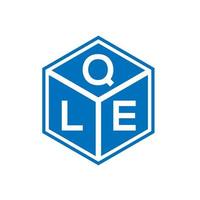 QLE letter logo design on black background. QLE creative initials letter logo concept. QLE letter design. vector