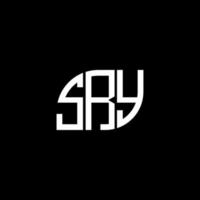 SRY letter logo design on black background. SRY creative initials letter logo concept. SRY letter design. vector